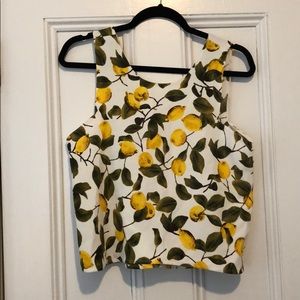 Zara lemon print tank top
